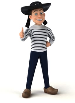 Fun 3d cartoon breton character
