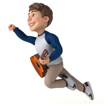 3D cartoon character fun teenager