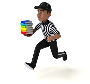 Fun 3D Illustration of an american Referee