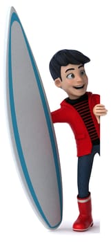 Fun 3D cartoon teenage boy
