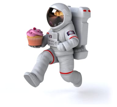 Fun astronaut - 3D Illustration