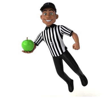 Fun 3D Illustration of an american Referee