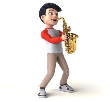 Fun 3D Asian teenager with a manga style