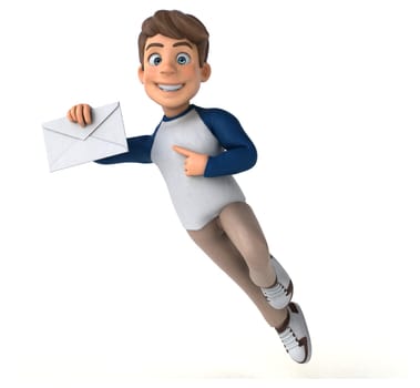 3D cartoon character fun teenager