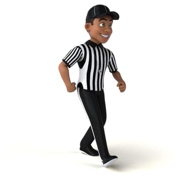 Fun 3D Illustration of an american Referee