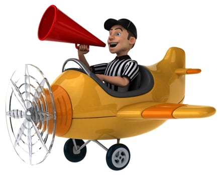 Fun 3D Illustration of an american Referee