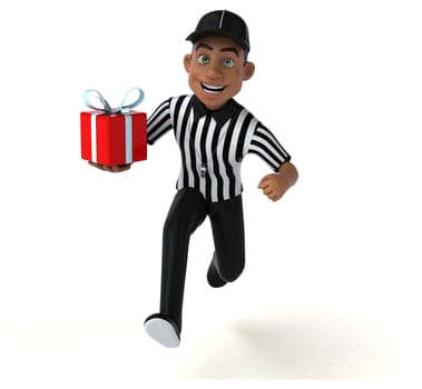 Fun 3D Illustration of an american Referee