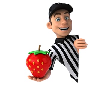 Fun 3D Illustration of an american Referee
