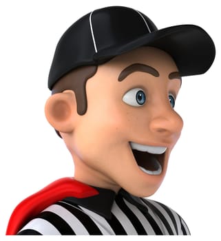 Fun 3D Illustration of an american Referee