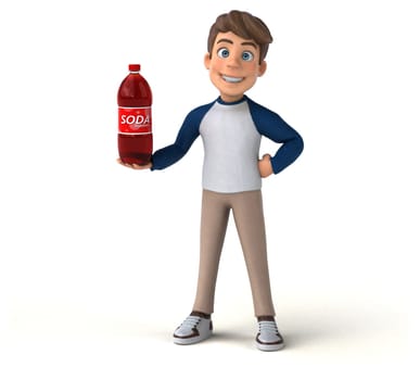 3D cartoon character fun teenager