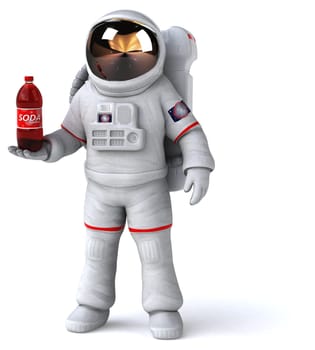Fun astronaut - 3D Illustration
