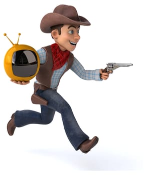 Fun Cowboy - 3D Illustration
