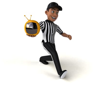 Fun 3D Illustration of an american Referee