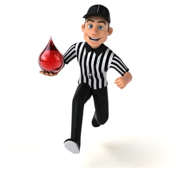 Fun 3D Illustration of an american Referee