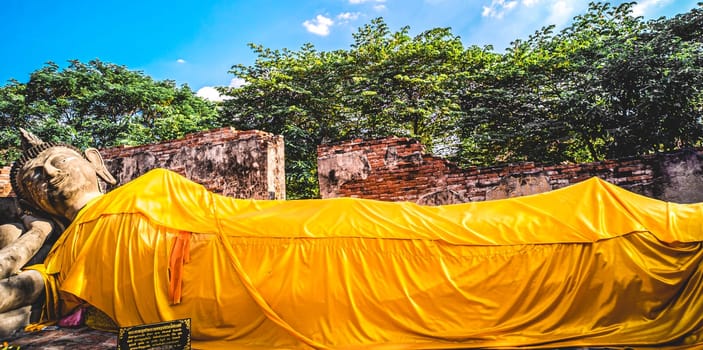 Big Reclining Buddha in the Ayutthaya Historical Park.