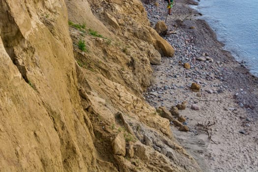 Cliff of ahrenshoop village at baltic sea peninsula darss. (Germany) in autumn time.
