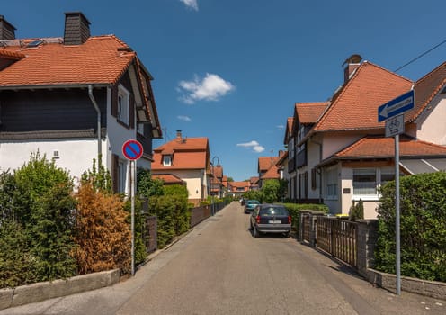 Houses of the former workers settlement Colonie, Frankfurt-Zeilsheim, Germany