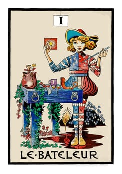 tarot fortune telling card illustration