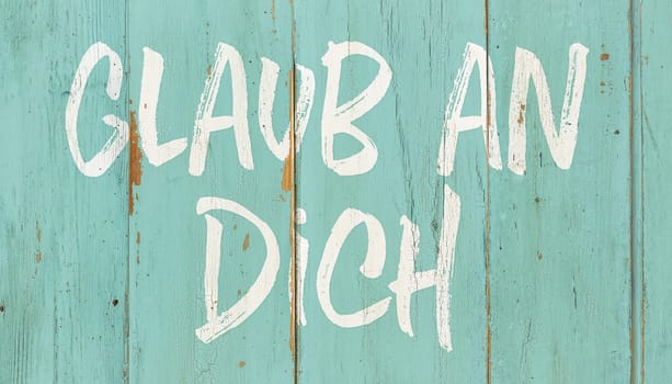 Motivational quote - Believe in yourself in german - Glaub an dich