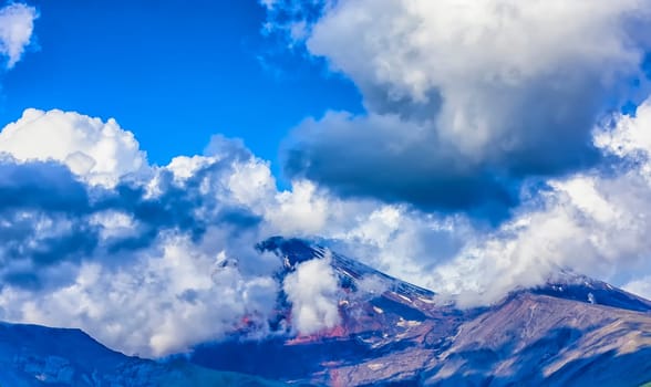 The panaramic View of the volcano Vilyuchinsky, Kamchatka, Russia