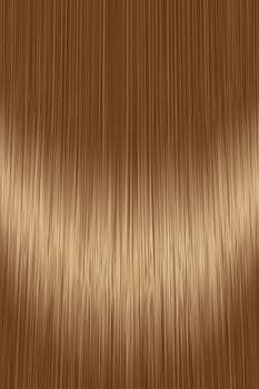 Realistic golden brown brunette hair texture with glossy shiny detail. Vector illustration.