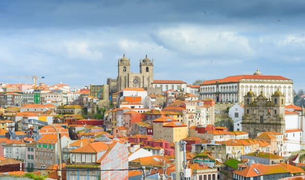 View of Ribeira historical district. Porto, Portugal