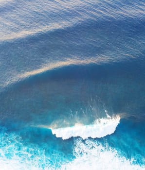 Aerial view of the Atlantic ocean, Madeira island, Portugal. background