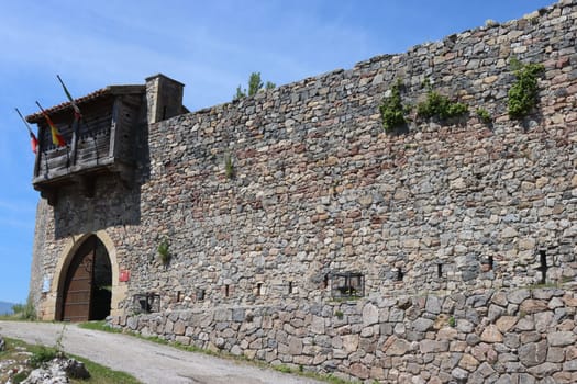 beautiful castle fortress old stone resistant battlements