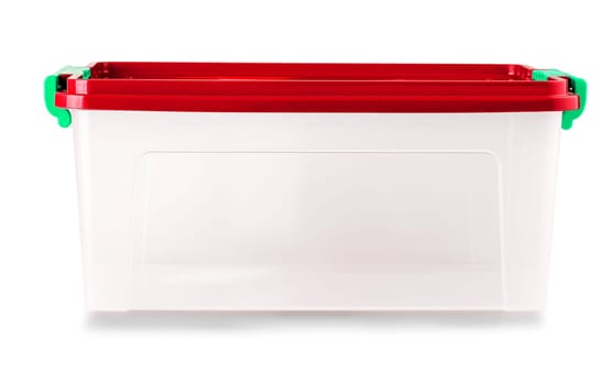the Food plastic box isolated on white. Clipping path