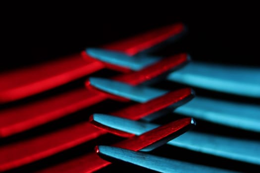 cutlery forks colors abstract macro background different