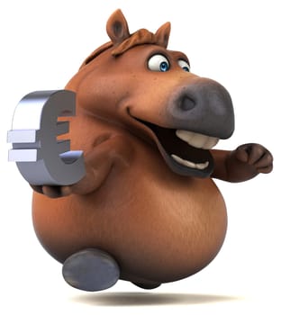 Fun horse - 3D Illustration