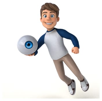 3D cartoon character fun teenager