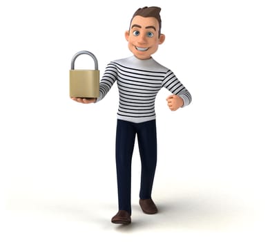 Fun 3D cartoon casual character