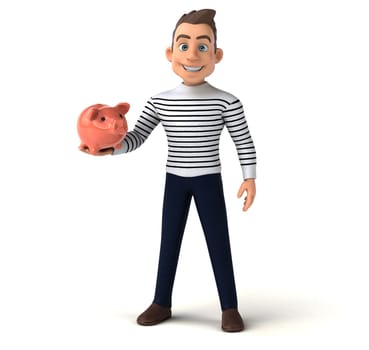 Fun 3D cartoon casual character