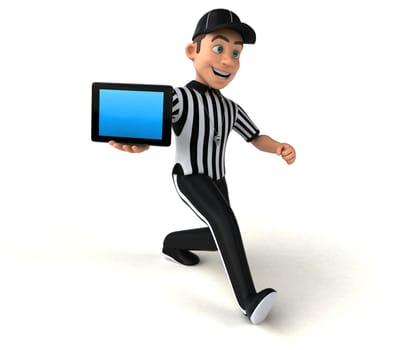 Fun 3D Illustration of an american Referee