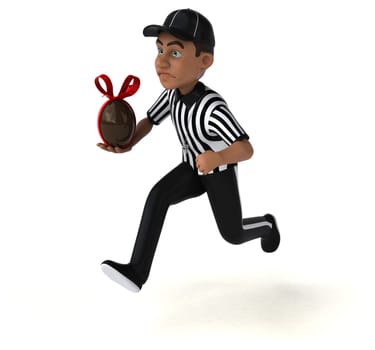Fun 3D Illustration of an american Referee