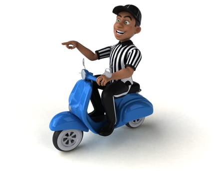 Fun 3D Illustration of an american Referee