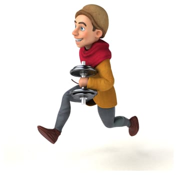 3D Illustration of a medieval historical character