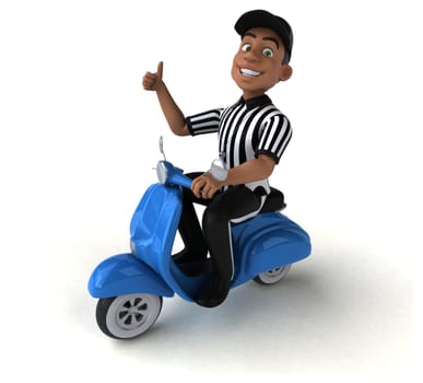 Fun 3D Illustration of an american Referee