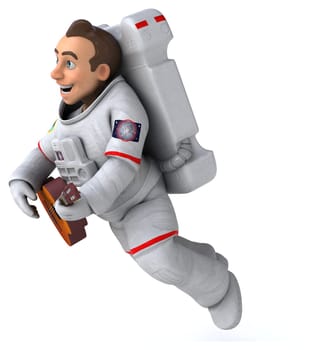 Fun astronaut - 3D Illustration