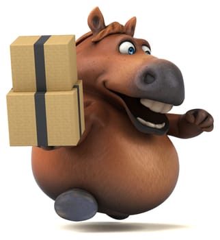Fun horse - 3D Illustration