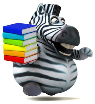 Fun zebra - 3D Illustration