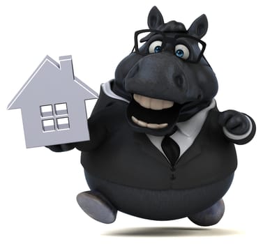 Fun horse - 3D Illustration