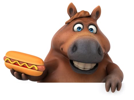 Fun horse - 3D Illustration