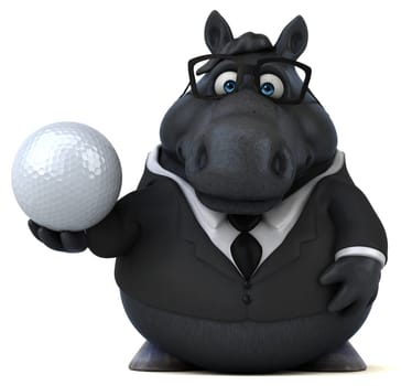 Fun horse - 3D Illustration