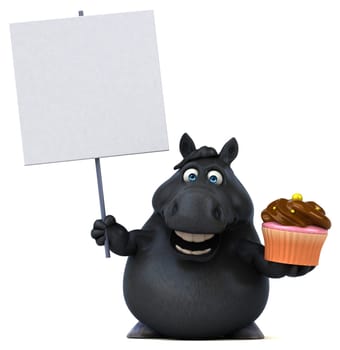 Fun horse - 3D Illustration