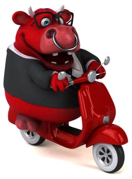 Fun red bull - 3D Illustration