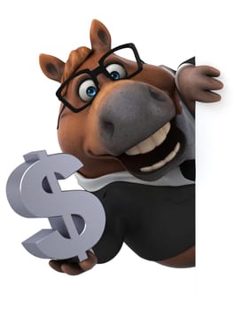 Fun horse - 3D Illustration