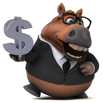 Fun horse - 3D Illustration