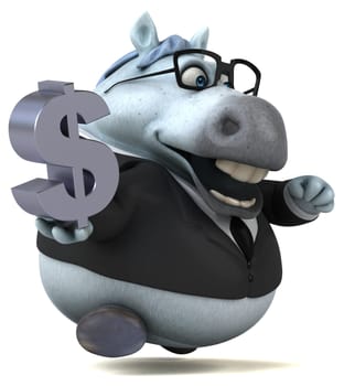 Fun horse - 3D Illustration
